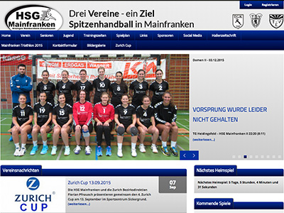 Homepage HSG Mainfranken